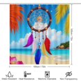 thumbnail image 2 of Beach Dreamcatcher Scene Shower Curtain Set Modern Bathroom Decor Mats 4pcs Fabric Bathroom Curtain Slip Floor Rug Toilet Lid, 2 of 6