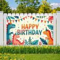 thumbnail image 7 of Yatrandify Dinosaur Theme Birthday Banner Colorful Design Happy Birthday Banner Kids Party Decoration for Birthday Celebration Indoor Use Photo Shoot, 7 of 7