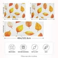 thumbnail image 2 of Yayeee Pillowcase Queen Size Set of 2 Satin Wrinkle Resistant Pillow Case, Orange Leaves, 2 of 7