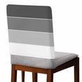 thumbnail image 2 of Black Grey Striped Chair Back Covers, Removable Chair Covers for Dining Chairs Set of 6, Washable Chairs Slipcovers Back Seat Protector for Wedding Party 19"x20", 2 of 9