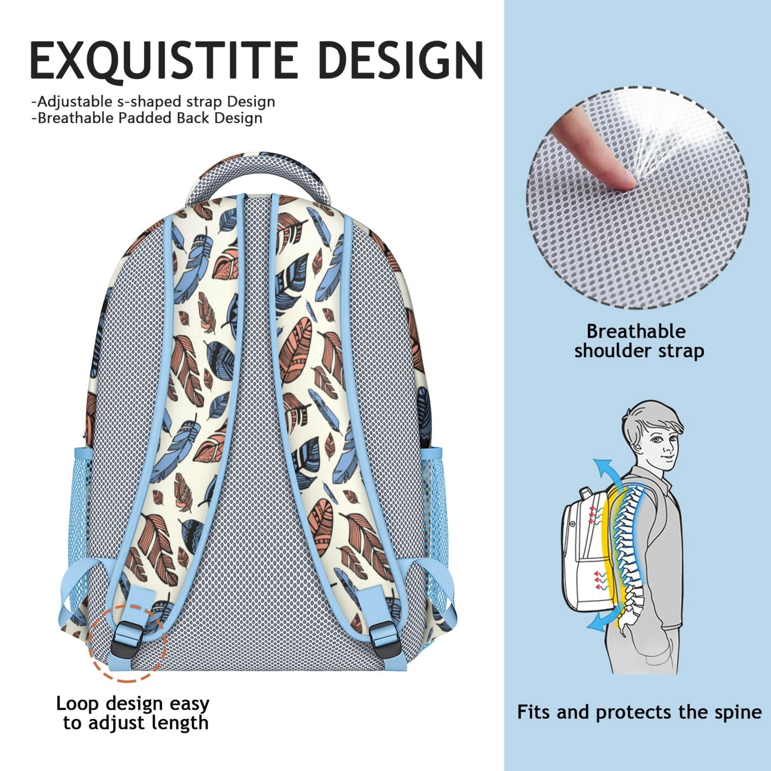 Artistic Home Accents Student Backpack - Waterproof & Breathable for Daily Use