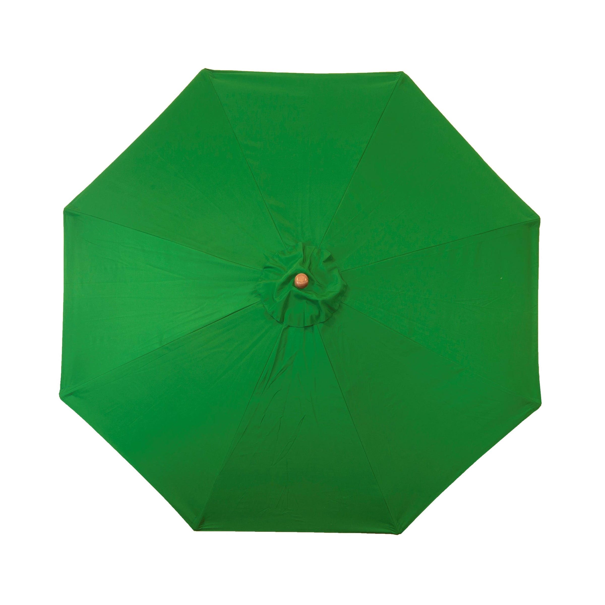 DestinationGear 9 ft Classic Wood Solid Cover Patio Umbrella in Hunter Green Polyester