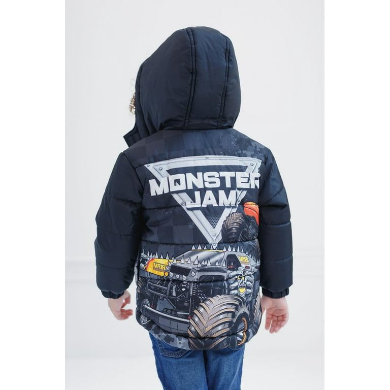 Monster Jam Grave Digger El Toro Loco Megalodon Zip Up Puffer