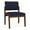 Navy, variant on Lenox Wood Reception Waiting Armless Guest Chair / Walnut Wood / Light Gray