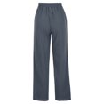 thumbnail image 6 of Idoravan Women's Plus Size Pants Clearance Womens Loose Wide Leg Pants Cotton Linen Trousers Straight Pants Casual Pants, 6 of 9