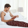 thumbnail image 5 of KLL Mens Pajama Pants for Men,Mens Lounge Pants,Funny Gifts for Men,Men's Pajama Bottoms Red Buffalo Plaid Merry Christmas -Medium, 5 of 5