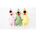 thumbnail image 3 of FELTECHELECTR 3 juguetes divertidos para perros con forma de pollo chillón, con sonido de pollito verde, para masticar y morder (rosa, verde y amarillo)., 3 of 6