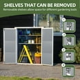 thumbnail image 3 of Uforic 49 Cu Ft Outdoor Vertical Storage Shed with Floor & 2 Shelves, Waterproof, Lockable (Gray), 3 of 8