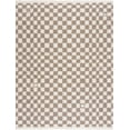 thumbnail image 2 of BoutiqueRugs Kieu Modern Checkered Shag Rug - High Pile Fluffy Shag Carpet for Hallway, Nursery, Playroom, Girls Boys Room - Light Gray, Taupe, Cloud Gray - 18" x 18" Sample, 2 of 12