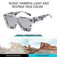thumbnail image 4 of Gafas de sol personalizadas con montura cuadrada para uñas de arroz, gafas de sol de moda con montura grande, hechas de PC, 4 of 5
