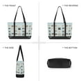 thumbnail image 6 of FORMRS Canvas Laptop Tote Bag for Women with 15.6" Computer Compartments Shoulder Handbag, Cute Cat Faces, 6 of 7
