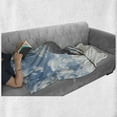 thumbnail image 5 of Animal Soft Flannel Fleece Throw Blanket, Classic Walking on Rope Heavy Large Balance Cloudy Skies, Cozy Plush for Indoor and Outdoor Use, 50" x 60", Blue Grey White, by Ambesonne, 5 of 5