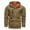 Khaki, variant on Fesfesfes Men's Fleece Jackets Fall And Winter Hoodie Jacket Casual Windproof Outerwear Hooded Coat Plus Size Jackets for Mens On Sale