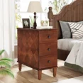 thumbnail image 2 of MAYEERTY Wood Nightstand, Fully Assembled Narrow Side Table with 3 Drawers, 2 of 5