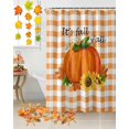 thumbnail image 5 of Thanksgiving Pumpkin Sunflower Shower Curtains for Bathroom, It's Fall Y'all Orange Plaid Waterproof Fabric Shower Curtain for Bathroom Bathtub Decoration, Machine Washable, 54x"78", 5 of 9
