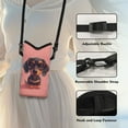 thumbnail image 5 of SEANATIVE Small Crossbody Purses for Women Men Cellphone Pouch Waterproof Phone Carrier Bag with Removable Shoulder Strap for Galaxy S24/23/22/21 Ultra, 8 x 4 inch, Dachshund Pink, 5 of 7
