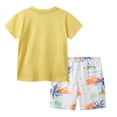 thumbnail image 7 of newwalpole Toddler Boy Clothes Kids Summer Cotton Outfits Shirt Short Sets Size 2-7 Light Yellow for Size 4-5 Years, 7 of 7