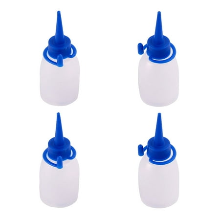 - Plastic Liquid Water Oil Sauce Vinegar Dispensing Squeeze Bottle 25ml 4 Pcs