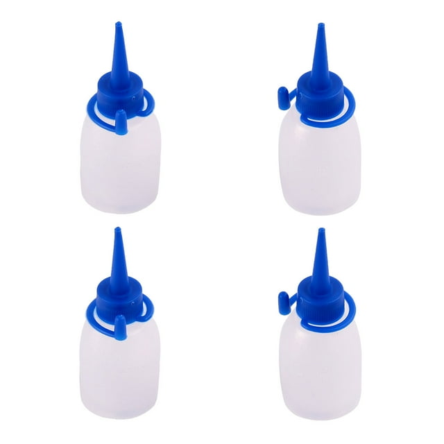Plastic Liquid Water Oil Sauce Vinegar Dispensing Squeeze Bottle 25ml 4 Pcs