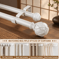 Double Curtain Rod 36 To 72 Inch Adjustable Dual Rods White - Walmart.com