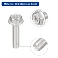 thumbnail image 4 of Uxcell M8x35mm Phillips Hex Head Flange Bolts, 5 Pack 304 Stainless Steel Screws, 4 of 5