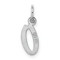thumbnail image 4 of Auriga Fine Jewelry 925 Sterling Silver Rhodium-plated Letter O Initial Charm Pendant for Women (L - 19mm, W - 8mm), 4 of 6