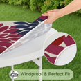 thumbnail image 5 of Grand Floral Print Round Table Cover 44Inch, Elastic Bohemian Tablecloth for 38"-42" Tables, Durable & Tough, 5 of 7