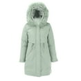 thumbnail image 2 of Tiqkatyck Puffer Jacket Womens Clearance, Women's Winter Parka Fall Winter Long Coat Regular Fit Adjustable Windproof Warm Breathable Casual Jacket, Womens Winter Tops, Winter Coats for Women Green XL, 2 of 7