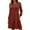 Red, variant on Fmbrln Dress for Women Long Sleeve Crew Neck Pleated Mini Dress Casual Loose Solid A-Line Dress