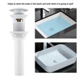 thumbnail image 2 of YLSHRF White Drain Stopper, Drainer, Sink For Washbasin Bath Tub Ceramic Basin, 2 of 8