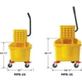 thumbnail image 4 of Commercial Mop Bucket with Wheels, 26 Quart Capacity, Durable Yellow Design, 4 of 4