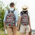 thumbnail image 5 of Yiaed Hearts And Lines1 Print Backpack, Premium Laptop Backpack, Travel Backpack for Women, Lightweight Backpacks, Comfortable Back Pack-Small, 5 of 5