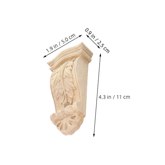 4pcs Wood Carved Corbels Bookends: Decorative Wooden Doorway Rustic Corbels For Shelves Unfinished Paintable Bracket Corner Trim For Cabinet Furniture