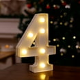 thumbnail image 2 of XMMSWDLA Decorative Led Light Up Number Letters, Plastic Marquee Number Lights Sign Party Wedding Decor Number, 2 of 2