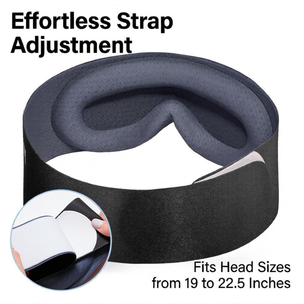Sleep Eye Mask, Weighted Sleep Mask with 100% Blackout Design, Deep 3D Eye Pockets, Zero Eye Pressure, Soft Comfortable Fabric for Night Sleep, Travel, Meditation, for Women and Men