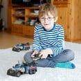 thumbnail image 7 of 1:64 Scale Mini Alloy Truck RC Car with LED Lights, 2.4Ghz Remote and App Control Toy Car, 3-Speed Adjustment Pocket Toy Car,Christmas Gifts for Grandkids(Light Blue#A), 7 of 7