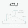 thumbnail image 4 of Royale Plastic Hangers 40 Pack - White Plastic Hangers - Clothes Hanger With Hooks – Heavy Duty Space Saving Coat Hangers Ideal For Everyday Use For Tops, Skirt, Dress, Shirts, Pants (40 Pack, White), 4 of 9