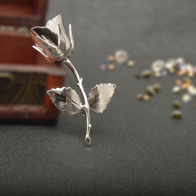 Broche para hombre Yinane Pin de solapa Plata Rosa