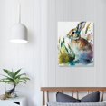 thumbnail image 4 of CMMY Rabbit Portrait Animal Wall Art Canvas Painting rabbit watercolor Picture Artwork Easter Art gifts for Room Bedroom Home Wild Wall Decor 16x20 in, 4 of 5