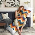 thumbnail image 4 of Vintage Artistic Body Pillow Cover 20x54 - Ethnic Long Pillow Case with Zipper - Nordic & Rustic Style - Machine Washable Pillow Protector, 4 of 5