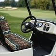 thumbnail image 6 of Pzuqiu Golf Cart Seat Cushion Cover Easy to Install, Compatible with Vehicle Outdoor, Golf Cart Seat Covers (Vintage Geometric Totems 2 Pack), 6 of 9