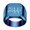 Blue, variant on Simple Multicolor Square ECG Rings for Men Women Stainless Steel Modern Heartbeat Heart Line Party Birthday Festival Vacation Daily Jewelry Gift Silver Plated 13