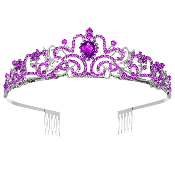 Princess for Women & Girls - Glamorous Rhinestone Set for Weddings, Birthday, Prom | Bridal Headpiece with Metal Base | for Quinceanera, Pageant & Party Events