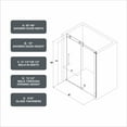 thumbnail image 5 of 6076 Brushed Gold frameless one fixed and one shifted Shower Door,70MM 304 stainless steel large pulleys with adjustable soft closing function,with nano easy cleaning,stick explosion-proof menbrance, 5 of 5