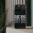 thumbnail image 3 of DistinctInk Clear Case for Apple iPhone 15 Pro MAX (6.7" Screen) - Eat Big Lift Big Get Big, 3 of 9
