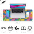 thumbnail image 5 of Long Mouse Pads for Desk,Colorful Cartoon Dinosaurs Geometric Desk Mats on Top Of Desks, Desk Mouse Pad Extra Large with 3mm Non-Slip Base and Stitched Edge for Gaming,Work,Home 31.5"x11.8", 5 of 5