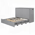 thumbnail image 4 of Full Size Plywood Murphy Bed with Drawer & USB Ports, Gray, Home Office, 4 of 24