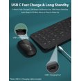 Wireless Keyboard and Mouse for Mac, 2.4G/Bluetooth Keyboard and Mouse