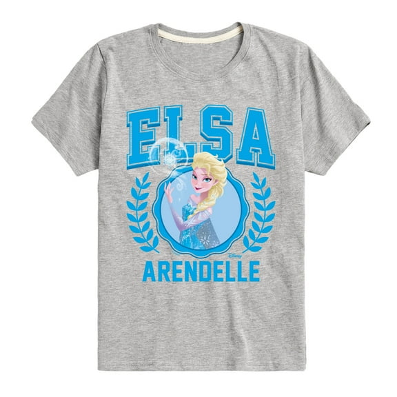 Frozen - Elsa Collegiate - Toddler And Youth Short Sleeve Graphic T-Shirt