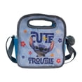 thumbnail image 4 of Lonchera Grande Térmica, Diseño Stitch Live Action Colección Disney, Bolsa de Almuerzo Doble Vista con Frase "Cute Trouble", Color Azul, 4 of 5